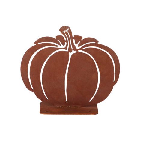Zucca decorativa in metallo, altezza 17,2 cm