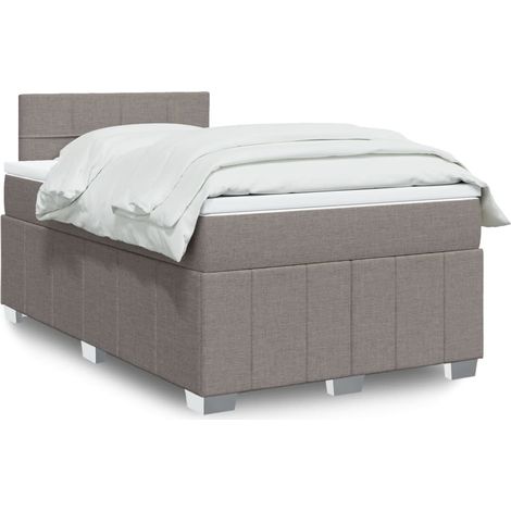 Boxspringbett mit Matratze Taupe 120x200 cm Stoff (1/5)