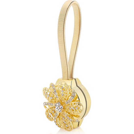 Clip Magnétique Rétractable pour Rideau Fleuri - Porte-Ceinture Doré Accessoire Maison (1/5)