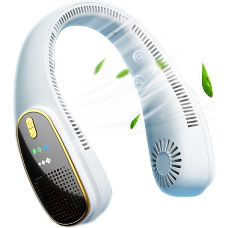 Klingenloser Nackenventilator, USB-aufladbar, tragbar und leise für Sport, Büro und Reisen. (1/5)