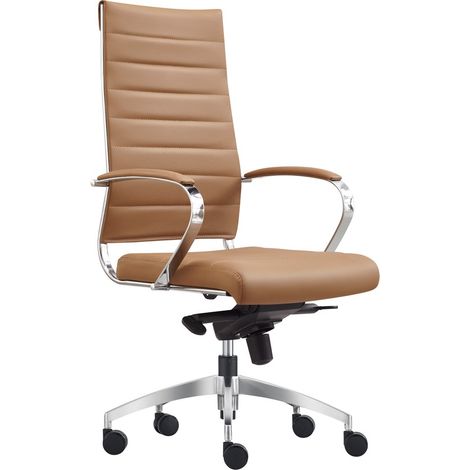 Silla de oficina Granada Cognac - 100% piel