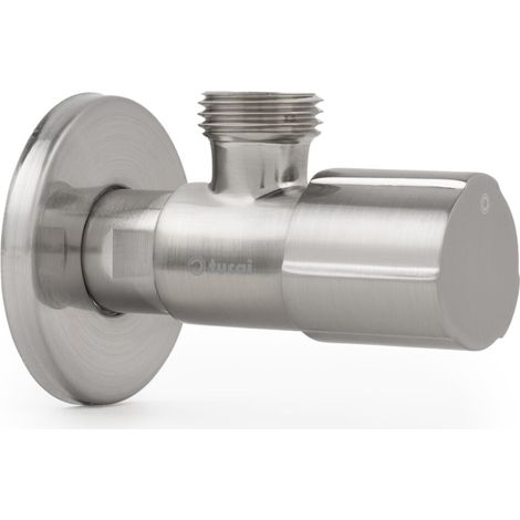 Robinet équerre design - ACS - ACIER - Mâle 1/2" / Mâle 3/8" - Tucai (1/2)