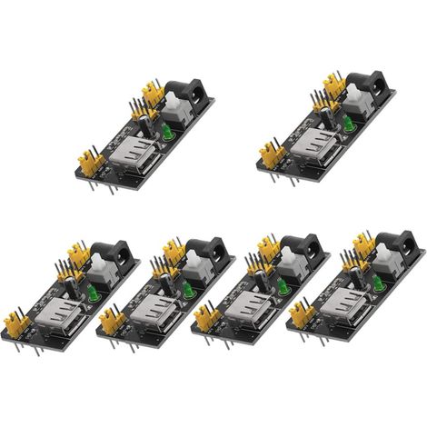 6 Modules D'alimentation pour Plaque D'essai Standard, Entrée Cc 6,5-12 V, Sortie 3,3 V/5 V, Installation Facile, pour Laboratoire et École (1/5)