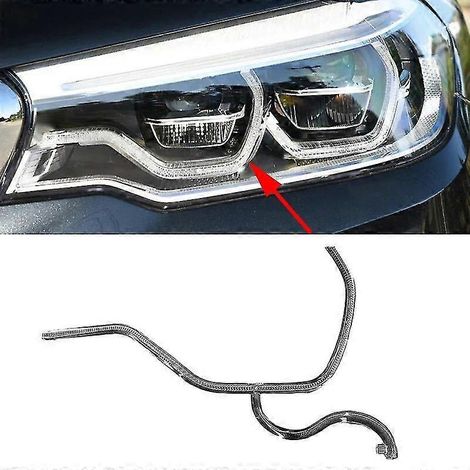 Für BMW 5er G30 G38 2018 2019 2020 LED-Scheinwerfer-Lichtleiterleiste Angel Eyes Lichtröhre Tagfahrlicht-Leiterring – 1 Stück links (groß)