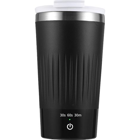 300-ml-Kaffeebecher mit automatischem Rührwerk und Deckel, 3 Geschwindigkeitsstufen, elektrisch, aus Edelstahl