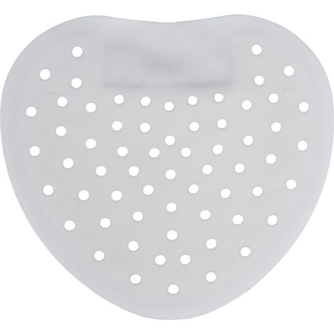 Geruchs- und spritzwassergeschützter Urinalblocker für Herren, weiße Dufttablette mit großen Löchern, Antiverstopfungsfilter, mit Logo individualisierbar (1/5)