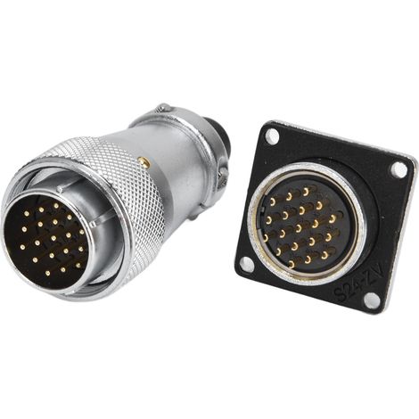 Connecteur aéronautique WS24, résistant aux hautes températures, stable, antidéflagrant, fiche mâle et prise femelle. (1/5)