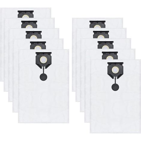 Lot de 10 sacs à poussière pour Kärcher NT 30/1 Ap Te L NT 30/1 Ap L NT 30/1 Tact L NT 30/1 Tact Te L 30 L Pièces de rechange pour aspirateur sec/humide (1/5)