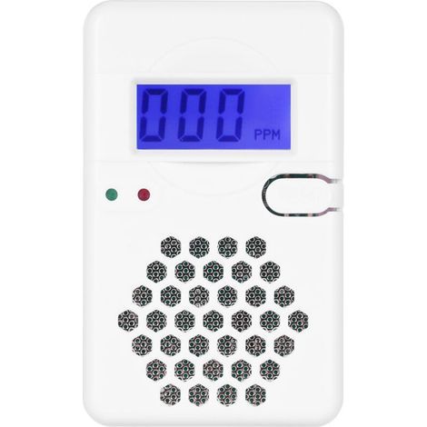 [NEVER USED] Mini carbon monoxide detector with audible alarm and digital LCD screen, test/reset button, low battery indicator, for home, office, indoor and outdoor travel. (1/4)