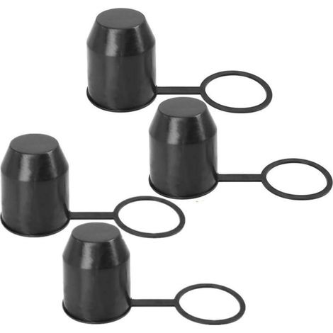 4x Anhängerkupplung Schutzkappe Schwarz Staubdicht Wasserdicht Universal (1/5)