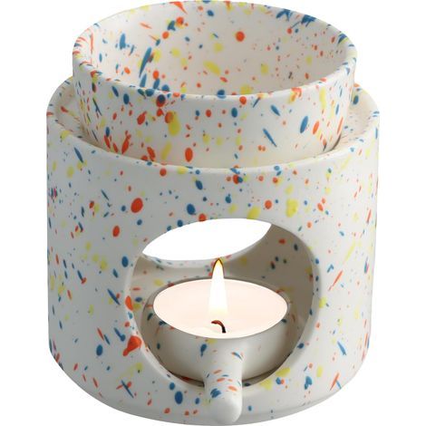 Keramik-Ölbrenner mit abnehmbarer Schale, Aromalampe, Wachsdiffusor, für Meditation und Zuhause (1/5)