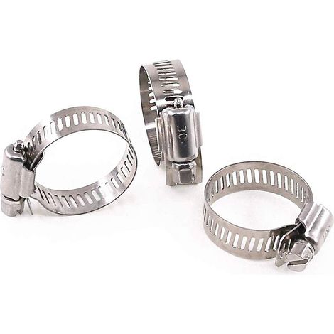 2023 - Colliers de serrage pour tuyau d'arrosage, réglables de 21 à 38 mm, en acier inoxydable 304, pour toute la famille
