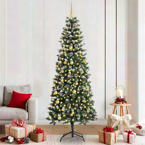 Künstlicher Weihnachtsbaum mit 300 LEDs mit Ständer Grün 210 cm (1/5)