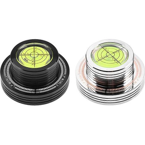 Stabilisateur de platine vinyle LP 50 Hz avec niveau à bulle argenté -- (1/5)