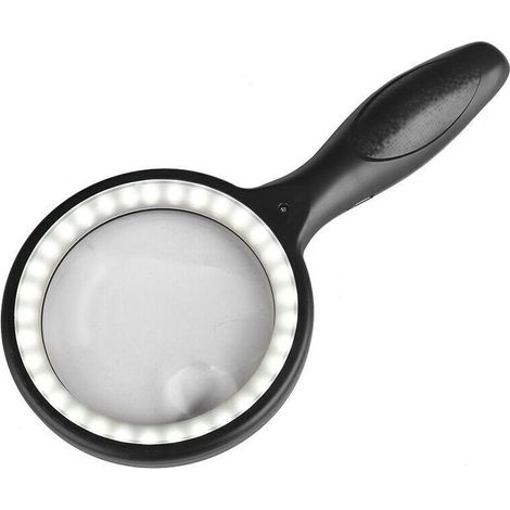 Loupe éclairante 30X 60X avec 33 lumières LED – Rechargeable USB – Autonomie 26h – Verre ABS PMMA – Pour lecture et détails fins (1/4)