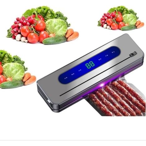 Machine à emballer sous vide - - 6-in-1 - Gris argenté - Aspiration 65KPa - 10 sacs inclus