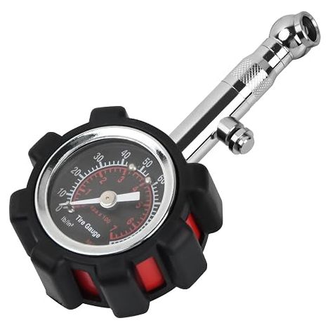 Manomètre Pression Pneu, Manomètre de Pneus 7 Bar 100 Psi 1.5'' Mécanique pour Moto Voiture (1/5)