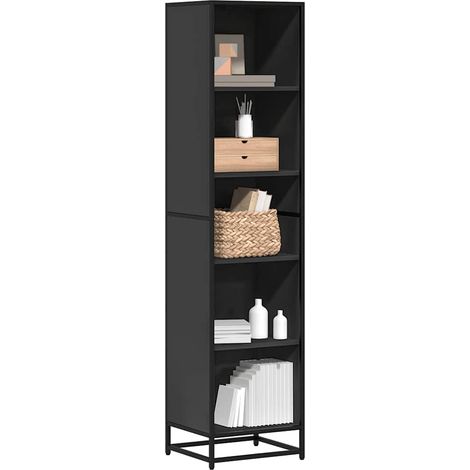 Bücherregal Schwarz 40x35x170,5 cm Holzwerkstoff