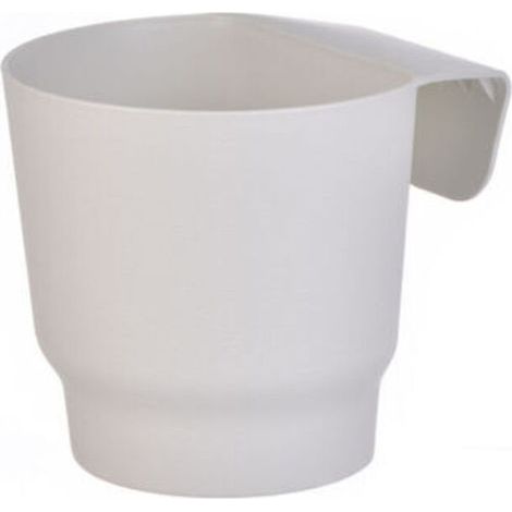 Pot de fleurs suspendu pour clôture de balcon, petit pot en plastique blanc, adapté à la décoration de jardin extérieur, 1 pièce (1/5)