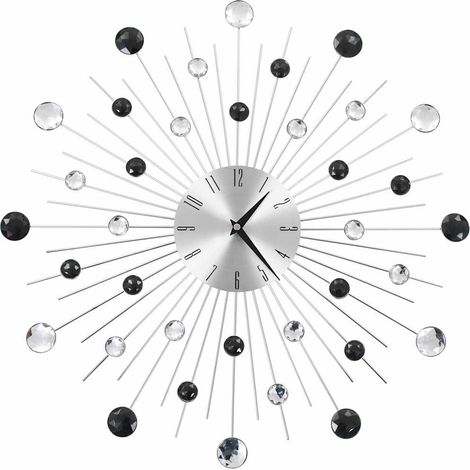 vidaXL Reloj de pared con movimiento de cuarzo diseño moderno 50 cm (1/5)