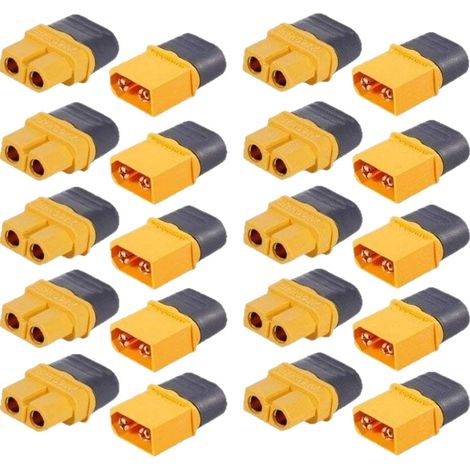 10 Paires XT60 XT60H Batterie Connecteur, XT60H Gaine Connecteur, XT60H Connecteur mâle et Femelle, pour RC Lipo Battery (1/5)