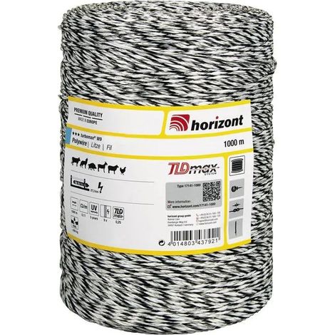 Filo per recinzione elettrica horizont turbomax w9 1000 m alta resistenza