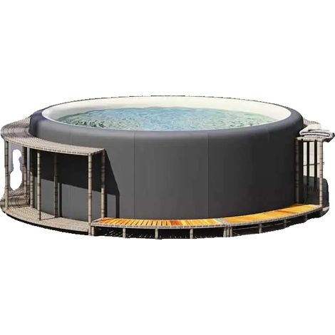 Entourage de bain à remous, rangement spacieux, matériau résistant aux intempéries durable, MULTI (1/5)