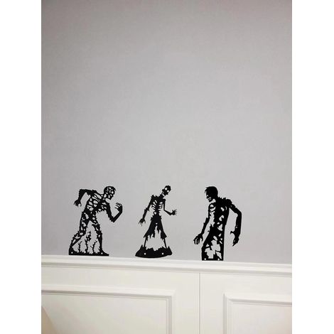 zombie Ornements De Jardin En Mtal Pour Cltures, Dcorations D'extrieur Et De Maison, Dcoration De Jardin, Sculptures, Silhouettes En Fonte, Arbre, (1/5)