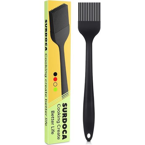 Pinceau de cuisine en silicone, lot de 1, antiadhésif et résistant, idéal pour appliquer huile, beurre, sauces, marinades et pâtes à griller.