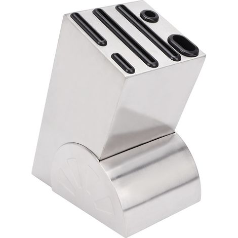 Support Pour Couteaux - Bloc De Rangement En Acier Inoxydable - 6 Logements - Pour Cuisine Domestique - 1 Pièce (1/5)