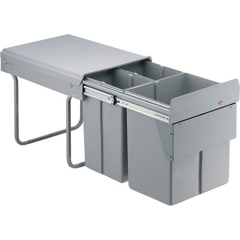 Poubelle automatique coulissante 40L – Ouverture automatique – Hauteur 385 mm – Largeur 338 mm – Amortisseur sans – Décor gris – Wesco