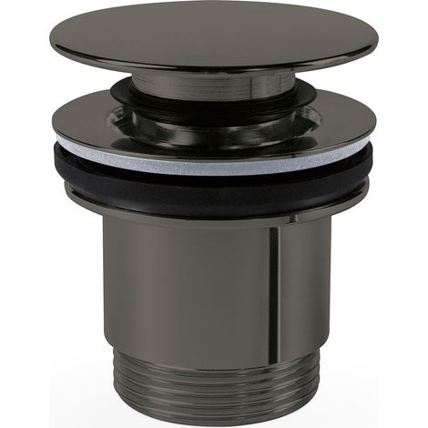 VÁLVULA LAVABO NEGRO METALIZADO TAPÓN DIáMETRO 63MM (1/2)