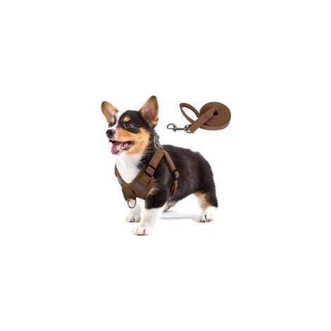 Hundegeschirr aus weichem Wildleder, Hundeweste mit verstellbarem und reflektierendem Schrittgurt, Anti-Zug-Geschirr für Welpen und kleine bis mittelgroße Hunde - Crezuo