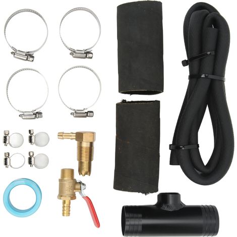 Kit de raccord pour réservoir de transfert auxiliaire avec collier en T pour tuyau de carburant 11025, pièce de rechange pour camions Ford F250 Diesel, noir (1/5)