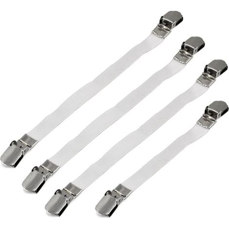 Fixations pour Housse de Planche à Repasser en Fer Blanc, 4 pièces Clips pour Housse de Planche à Repasser, draps et nappes (1/5)