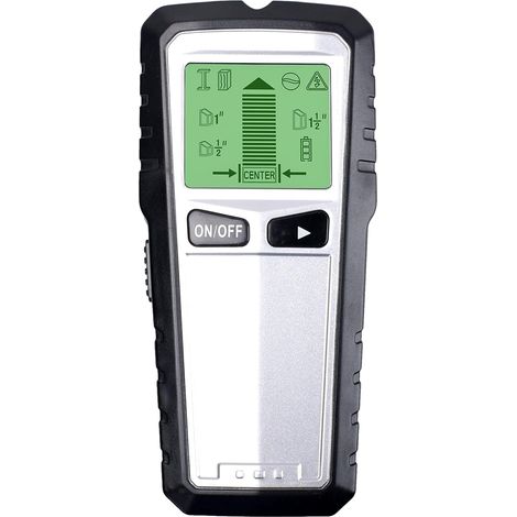 Rilevatore di montanti a parete professionale, strumento 5 in 1, CPU intelligente con display LCD, sensore di montanti, individua il centro e il bordo di montanti in legno, metallo, travetti, tubi, ri (1/5)