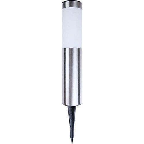 Lighting Lampade Exterieur Chemin Borne lumineuse en acier inoxydable E27 Jardin Patio Porche Allée (Argent , Moyen) (1/5)