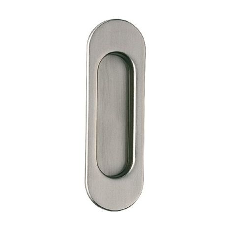 MANIGLIA INCASSO OVALE SCORREVOLE INOX - 120X40 MM