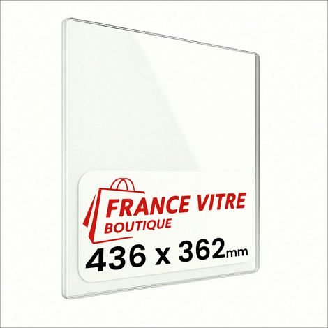 436 x 362 x 4 mm - Vitre de cheminée pour insert et poêle à bois - verre de rechange - France Vitre - jusqu'à 800°C - 362 x 436 x 4 mm (1/5)