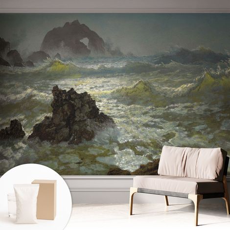 Carta Da Parati - Murale Alla Moda Decorazione - Camera Da Letto - Con Colla Gratuita Mare in tempesta 312x219 cm (1/5)