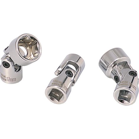 3/8" Douilles articulées 6 pans CHROMEplus, 13mm (1/2)