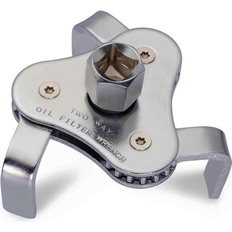 JOMAFA LLAVE DE FILTROS DE 3 GARRAS/EXTRACTOR DE FILTROS UNIVERSAL 63 a 102mm Especial patas planas Extractor Herramienta Filtro Aceite Car Tool de Motocicletas, Coches, Camiones, etc. (1/5)