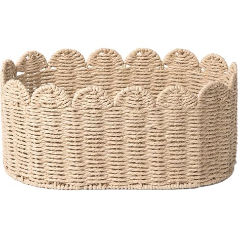 Petit Panier de Rangement, Panier en Corde Tissée Mignon, Boîtes Pour Chambre De Bébé Coin Chambre Étagères Bureau Canapé Placard Bibliothèque Commode Salle De Bain Table (1/5)