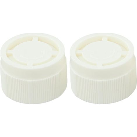 Paquete de 10 tapas decorativas de plástico blanco M30 x 1,5 TRV para control de calefacción de válvulas termostáticas de radiador, 34 mm (1/4)