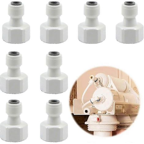 Kit de raccords filetés 1/2" à 1/4" (8 pièces) - Adaptateur à connexion rapide pour filtre à eau de réfrigérateur (1/5)