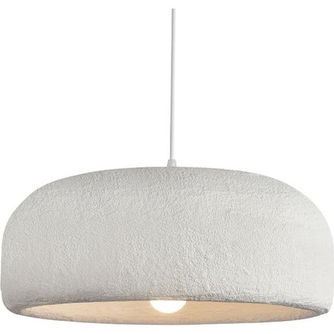 Lampes Suspendues en Résine d'art Industriel, Lampe Suspendue Kaponaise Wabi-Sabi Moderne Minimaliste Blanche pour le Salon,40CM (1/5)