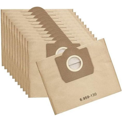 Lot de 5 Sacs Aspirateur pour Karcher 6.959-130.0, Sacs en papier filtre pour Karcher WD3200 WD3300 WD3500 Aspirateur (1/5)