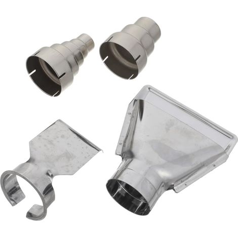 Acier Inoxydable Argenté 4 Pièces Kit Accessoires pour Chaud Buses Efficaces pour Soudure Plastique et Application de Vinyle, Fixation Facile, Taille 9,30x8,50x3,35 Cm (1/5)