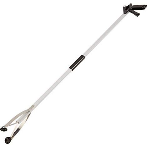 Pinza per rifiuti con piastre di gomma curve lunghezza 128 cm