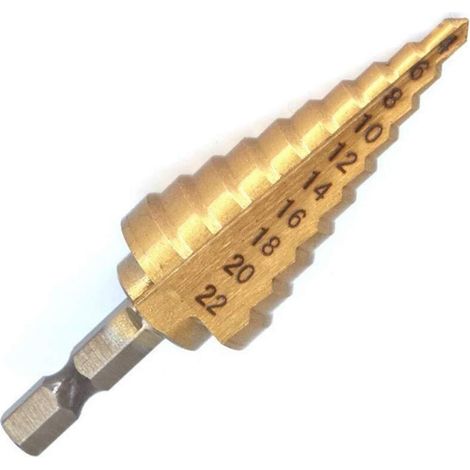 MINKUROW, Vástago Hexagonal, Broca Helicoidal, Pagoda, Taladro Escalonado, Sierra, Placa De Metal, Accesorios De Corte Industrial, 4-22mm (1/5)